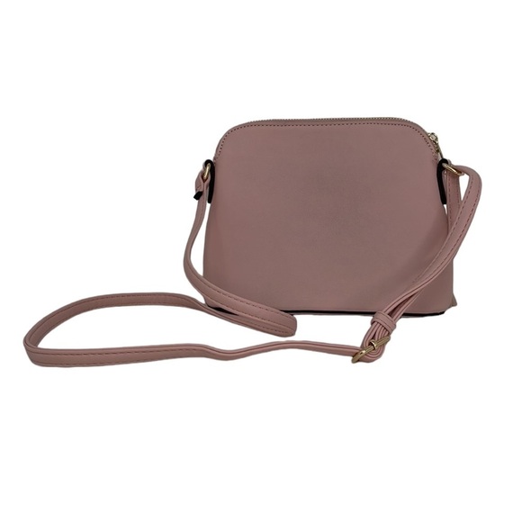 Infusion Crossbody Handbag NWT Straw Pink Faux Leather Zip - Picture 5 of 16